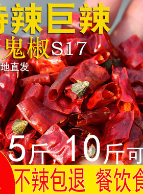 无盐 特辣巨辣 正宗印度魔鬼椒S17 假一赔十去籽干红辣椒段/粉