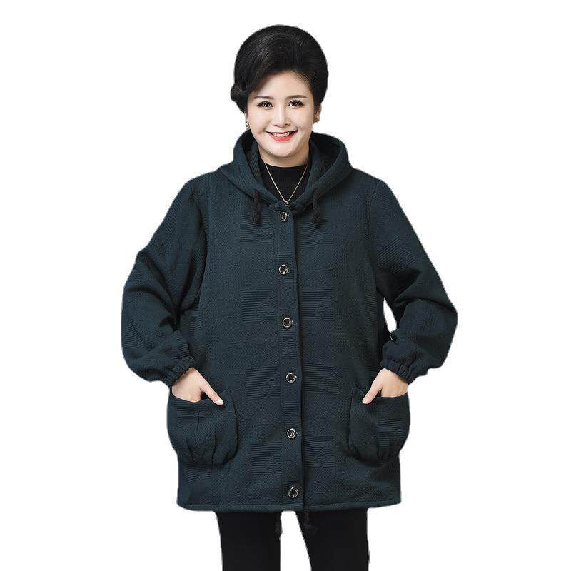 胖老太太上衣中老年人女装风衣200斤加肥加大码春秋装外套妈妈装