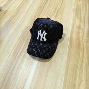 清仓韩国正品mlb帽子冬季保暖灯芯绒棒球帽男女同款鸭舌帽印花