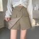 休闲短裤 设计感开衩不规则a字西装 女春大码 适合胯大高腰半身裙裤