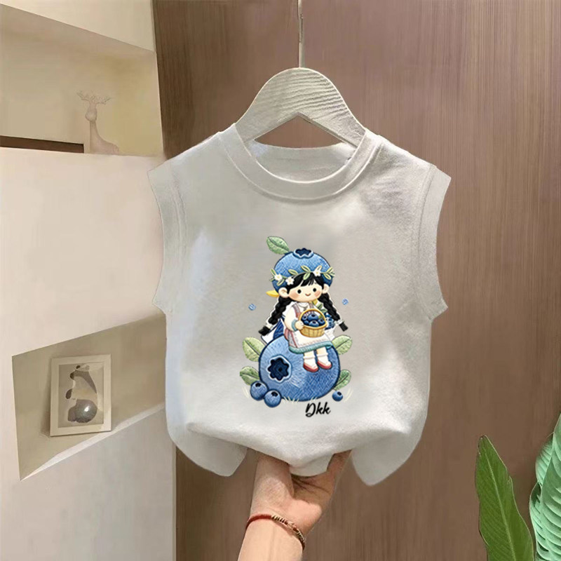 男童纯棉背心夏季新款卡通印花夏装透气宽松工字型款无袖型背心