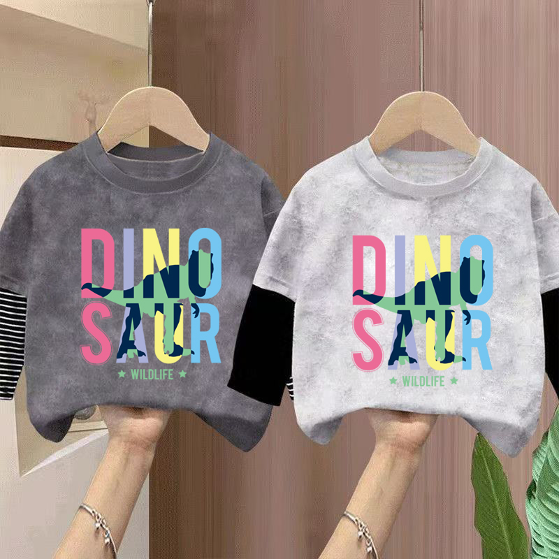 纯棉扎染亮片拉布布T恤男女童