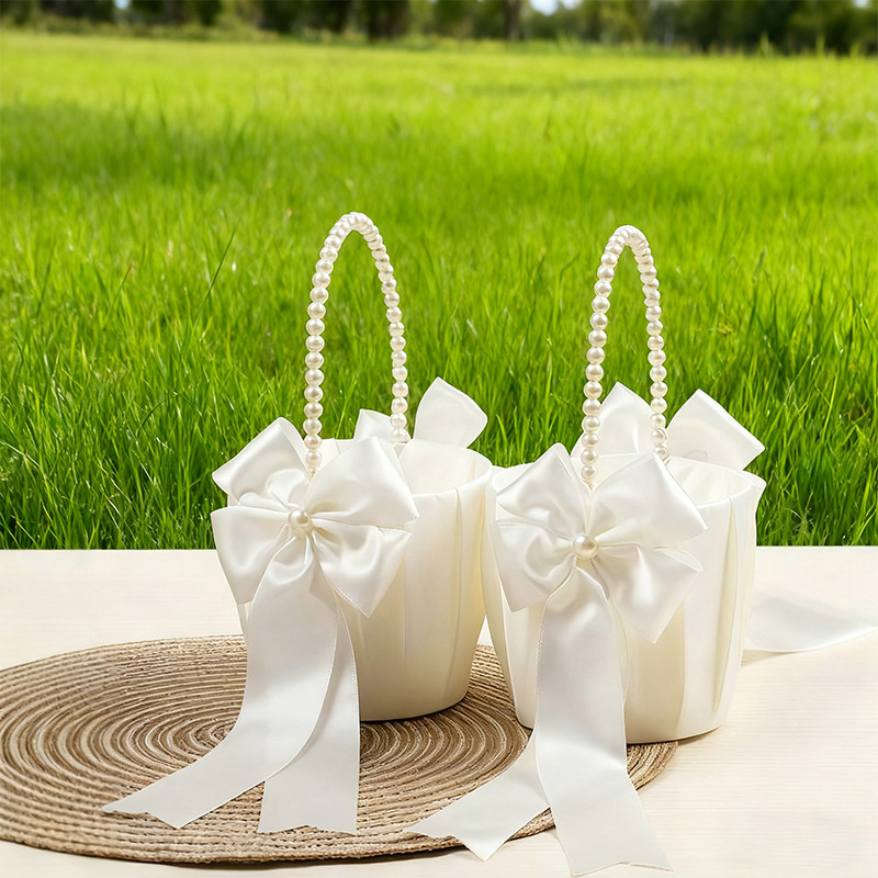 西式婚庆手提花篮厂家直销款式多