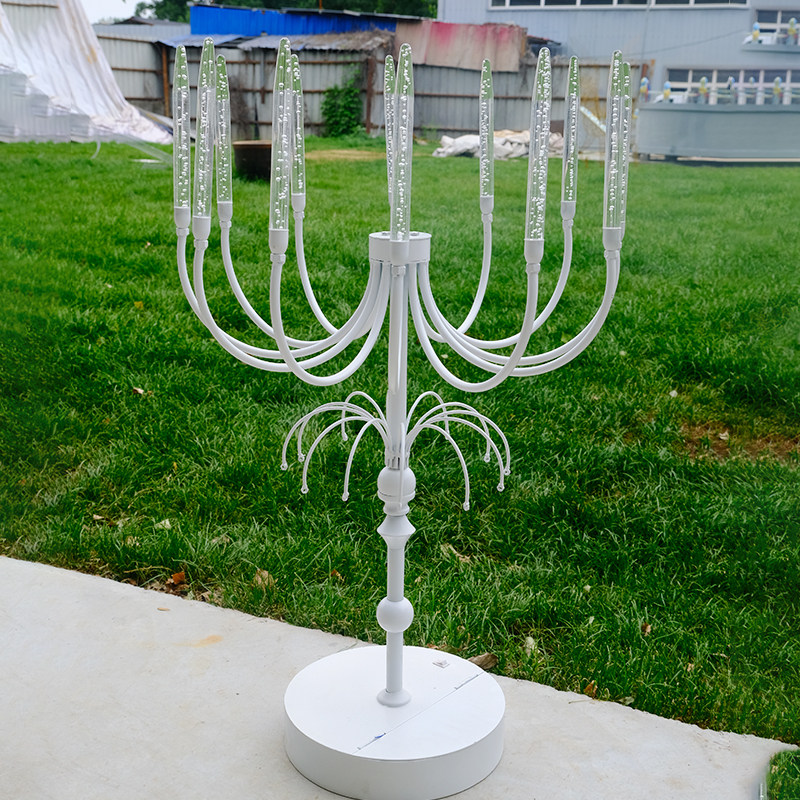 新款铁艺婚庆道具气泡水晶发光桌花路引婚礼摆件迎宾区装饰灯