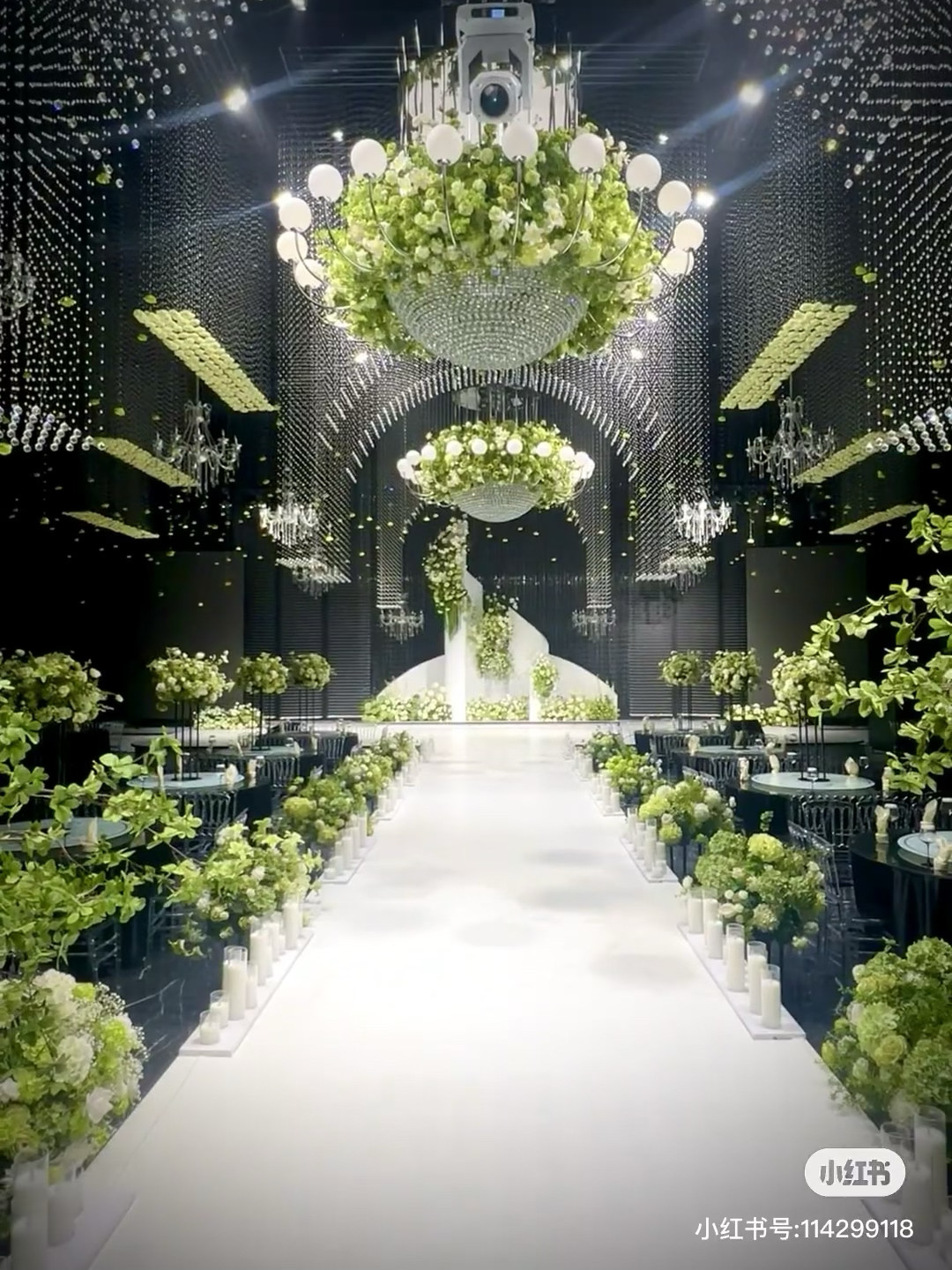 新款婚礼堂铁艺道具灯电镀银色水晶吊顶灯韩式婚庆装饰水晶链吊灯