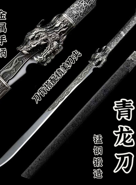 龙泉市唐刀宝剑唐横刀一体锻打高锰钢真刀车载户外防身刀剑未开刃