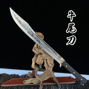 牛尾刀户外刀龙泉市高锰钢一体锻打车载防身长刀冷兵器刀剑未开刃