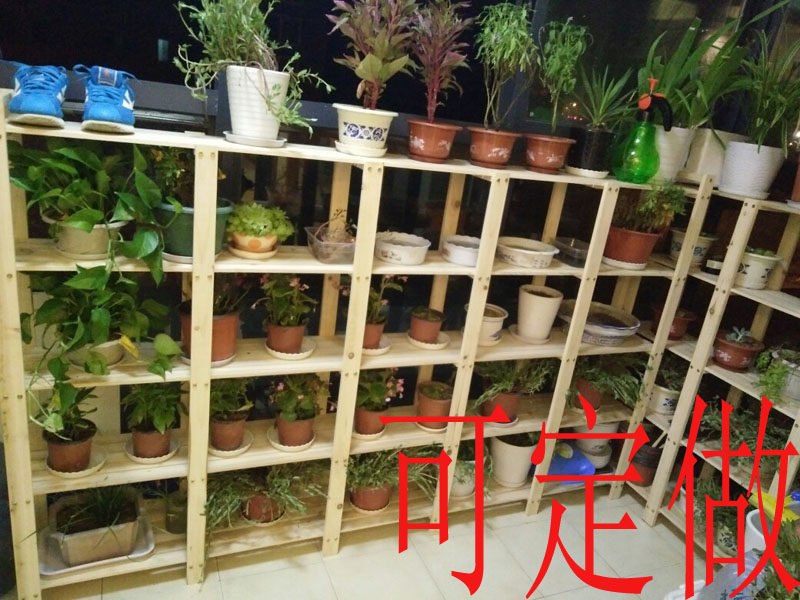 落地卧室木质多层储物架图片