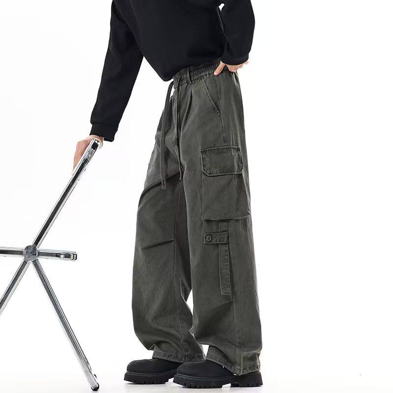 2024新款宽松休闲裤男韩版潮流百搭裤子夏季薄款坠感阔腿拖地长裤,男装,休闲裤,淘宝优惠券,粉丝福利购,淘宝优惠卷