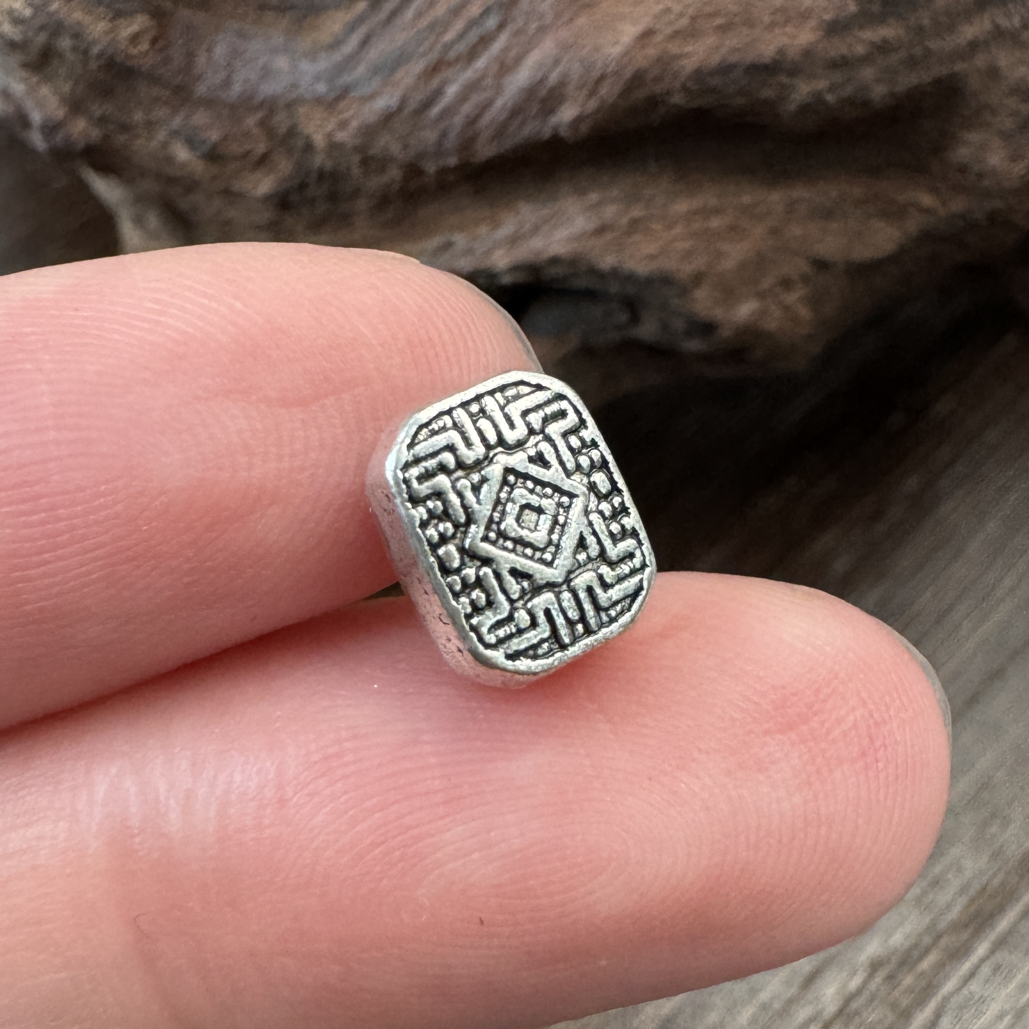 泰银配件手工编织绳配饰扁珠背云方形隔珠手工diy材料搭配配饰