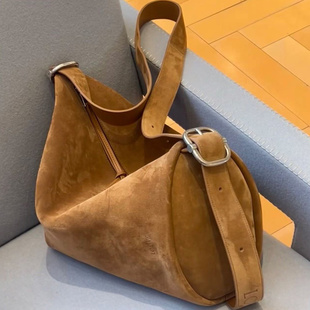 罗家轻奢侈大品牌女包真皮水桶包高端小众设计高级感单肩斜挎牛皮