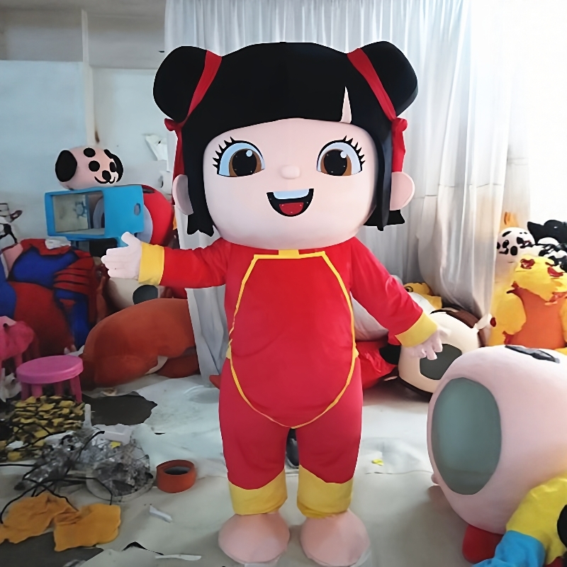 定制喜庆福气活动表演送财童子童女娃卡通人偶装扮巡演布偶衣服装