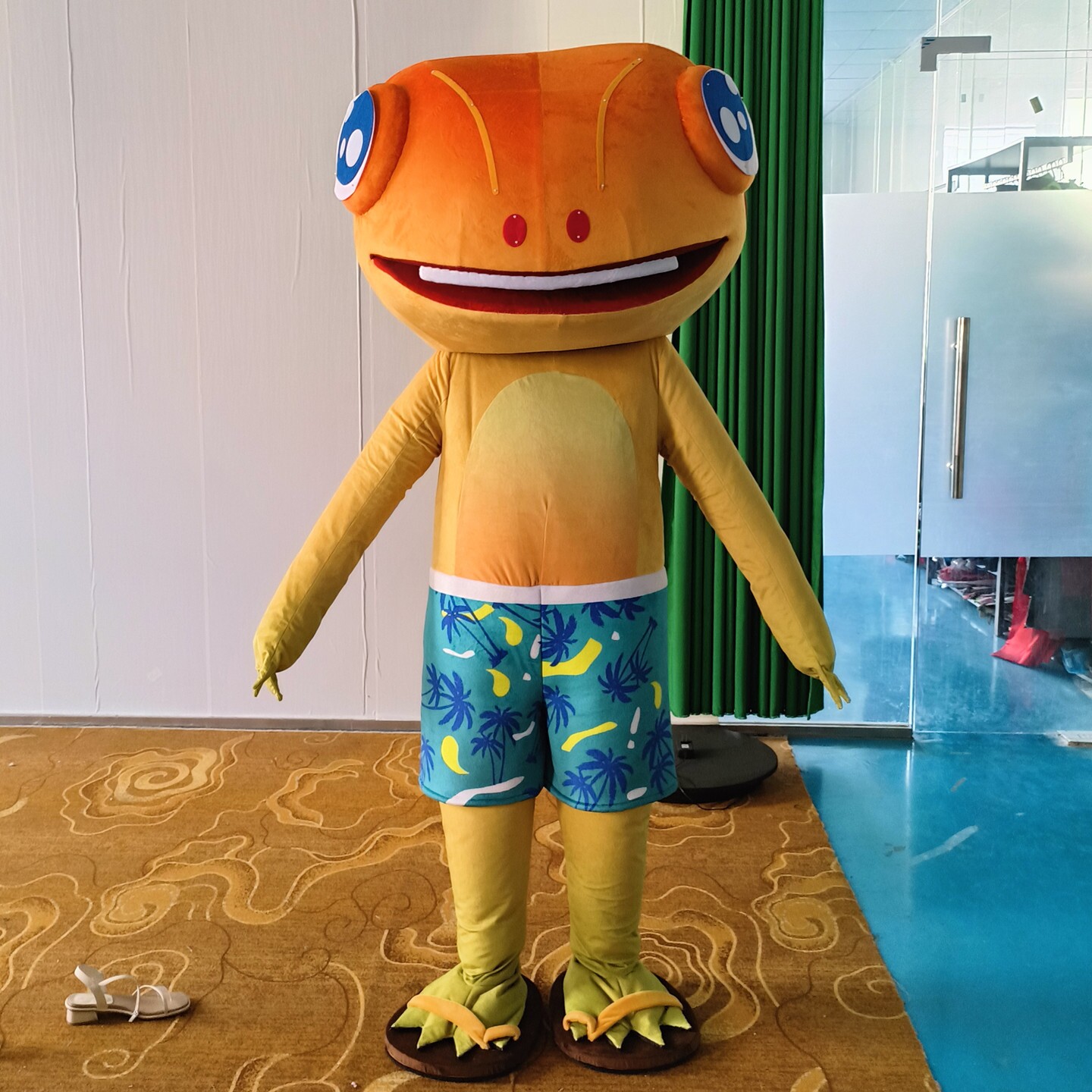 定制动漫夏天穿戴充气变色龙蜥蜴壁虎表演卡通人偶道具布偶衣服装图片