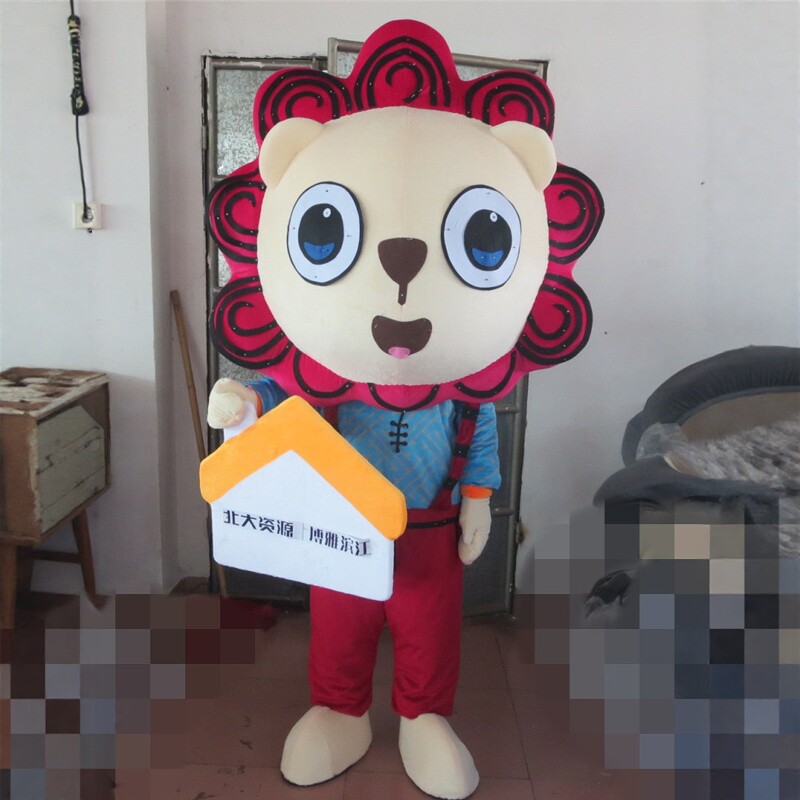 定做动漫活动大眼萌狮子卡通人偶人穿戴装扮巡演出道具布偶衣服装
