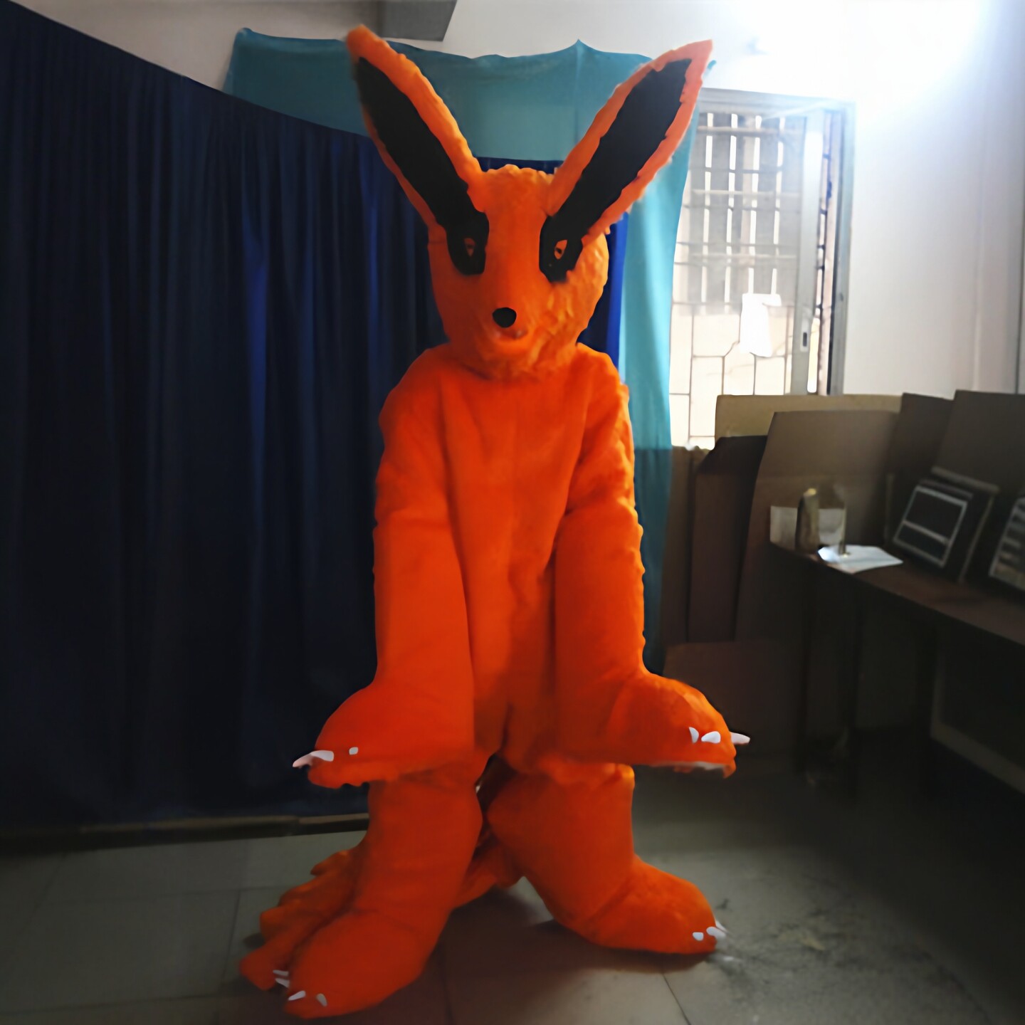 定做动漫动画火影忍者九尾妖狐狸卡通人偶布偶巡演装扮道具衣服装