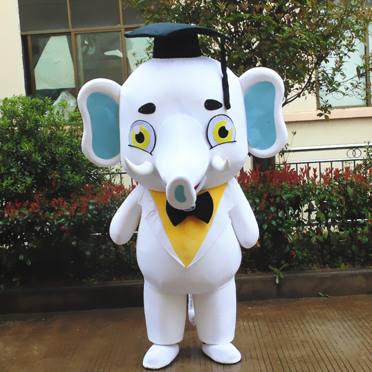 定制动漫学校表演博士小象卡通人偶大象装扮巡演出道具布偶衣服装