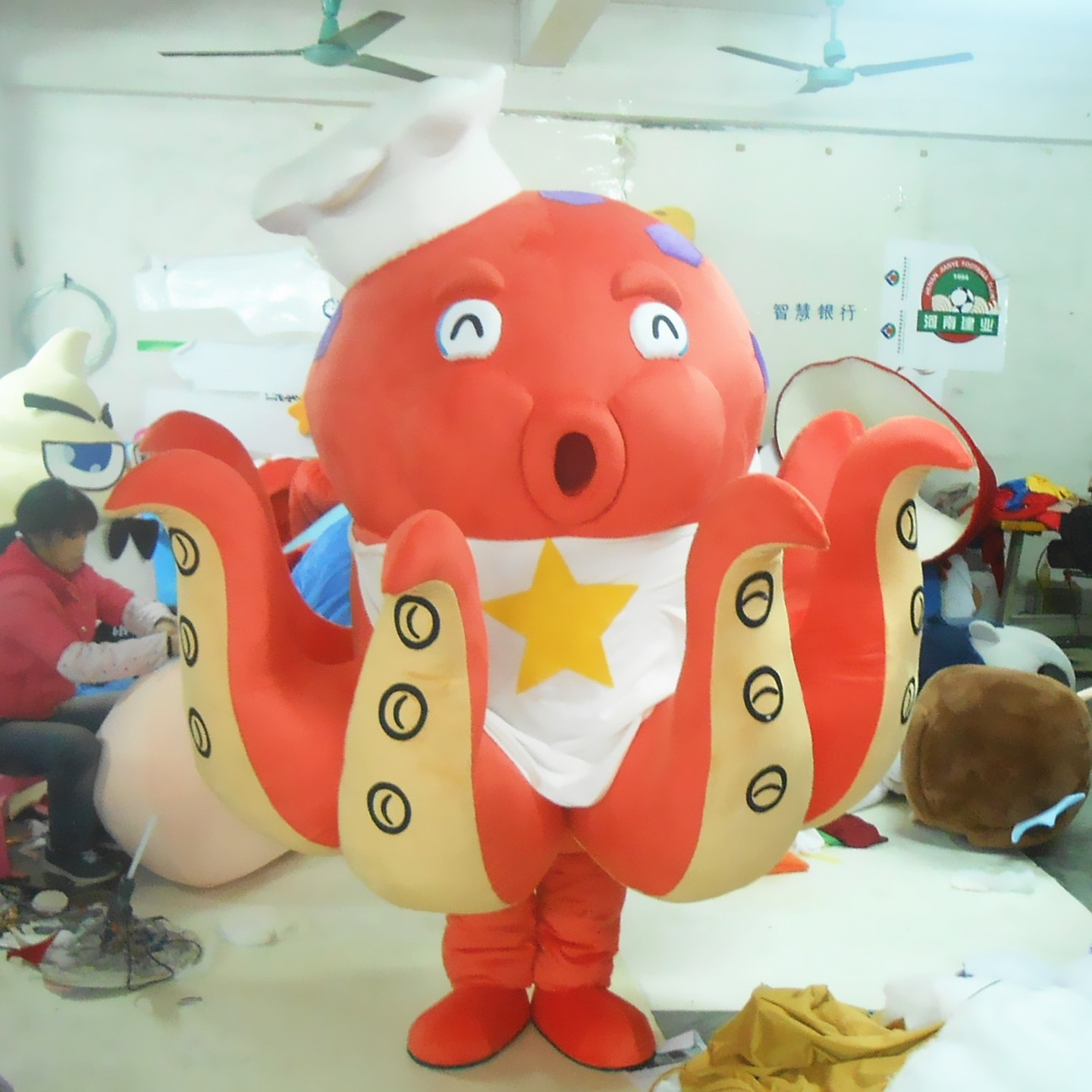 定制动漫海洋章鱼厨师鱿鱼墨鱼八爪鱼卡通人偶巡演布偶道具衣服装,模玩/动漫/周边/娃圈三坑/桌游,COSPLAY配件/道具/人偶服,淘宝优惠券,粉丝福利购,淘宝优惠卷