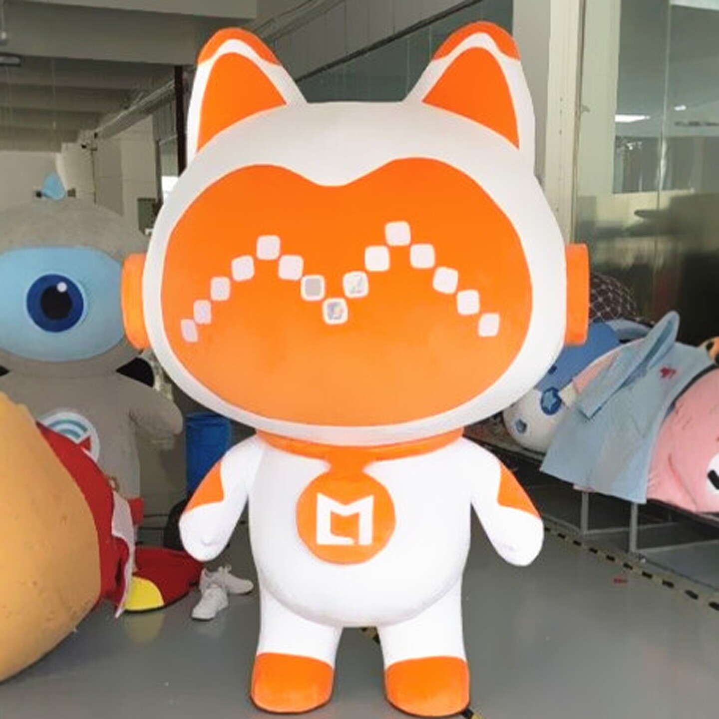 定制充气模科技猫吉祥物机器人穿戴表演出卡通人偶道具布偶衣服装图片