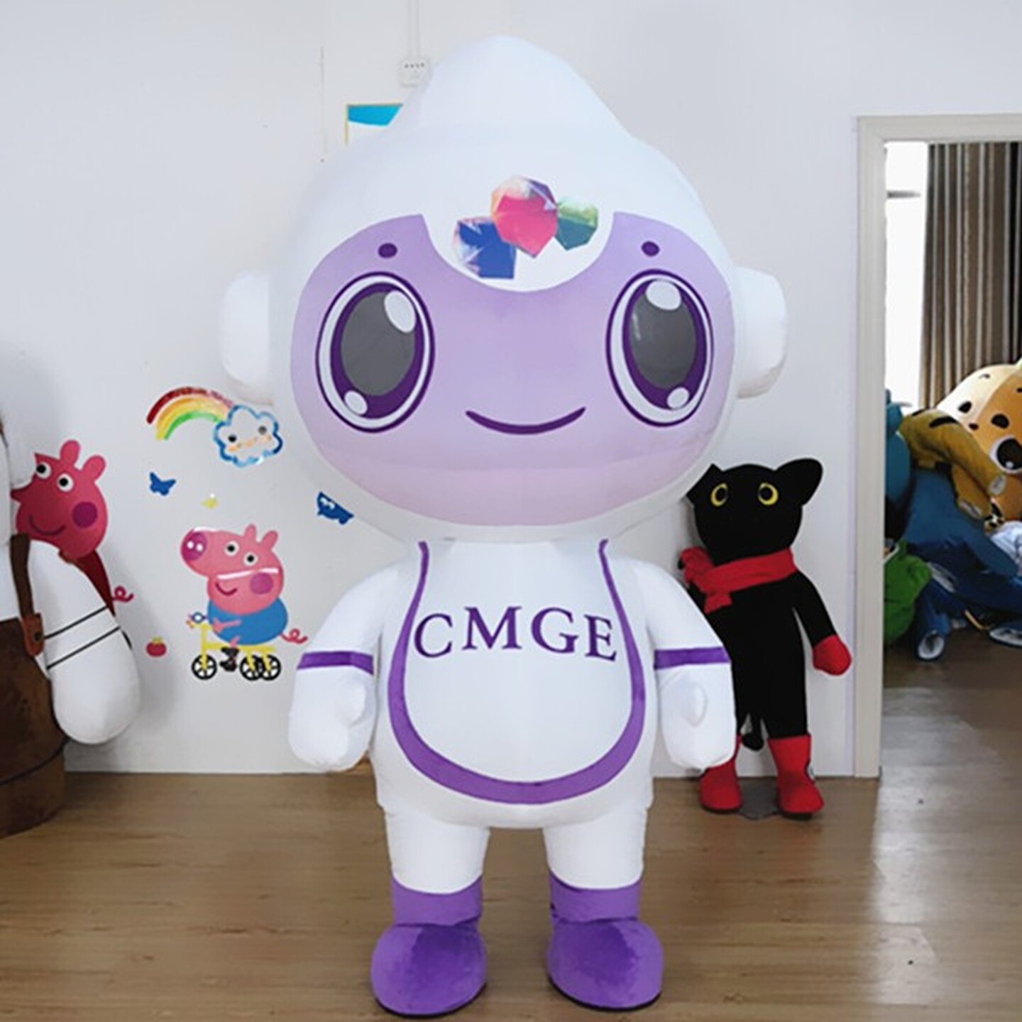 定制充气小精灵吉祥物机器人穿戴表演出卡通人偶道具布偶衣服装图片