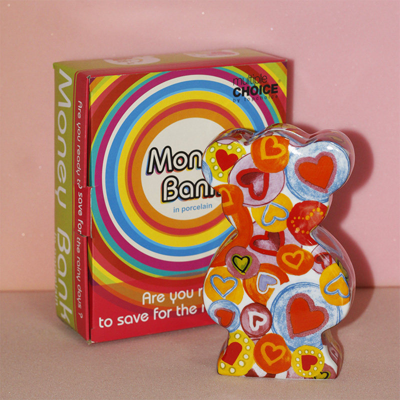 潮牌熊时尚卡通储钱罐可爱男孩女孩儿童存钱罐陶瓷创意礼物包邮