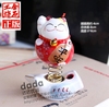 正品金石工坊招财猫高档创意可爱卡通公仔汽车饰品摇头弹簧摆件