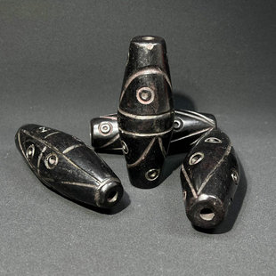 古玩收藏陨石天珠吊坠挂件黑铁陨石铁镍原石挂坠男女佛珠文玩配饰