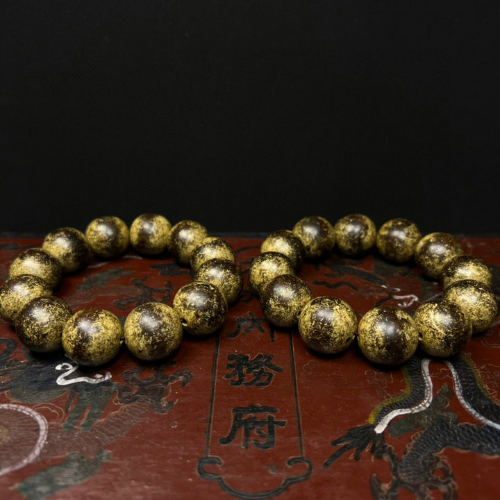 精品越南老沉香木圆珠手串手链老料高油佛珠念珠男女款百搭文玩串