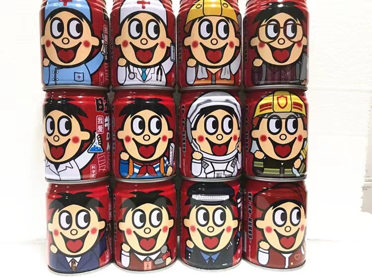 旺旺加油罐隐藏装医护职业消防员警察旺仔牛奶职业装245ml*12罐