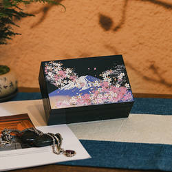 日本漆器首饰盒2025年新款小型轻奢高级感珠宝首饰收纳盒高档精致