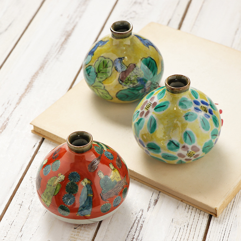 日本进口日式陶瓷花瓶日本插花