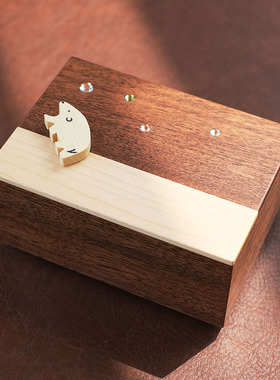 日本寄木细工北极熊星夜漫步秘密箱 KARAKURI机关盒 高端求婚礼物