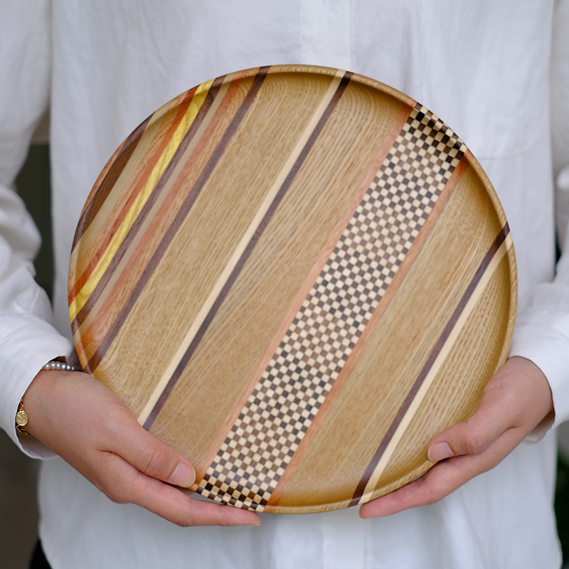 寄木细工托盘手工制作花色独特