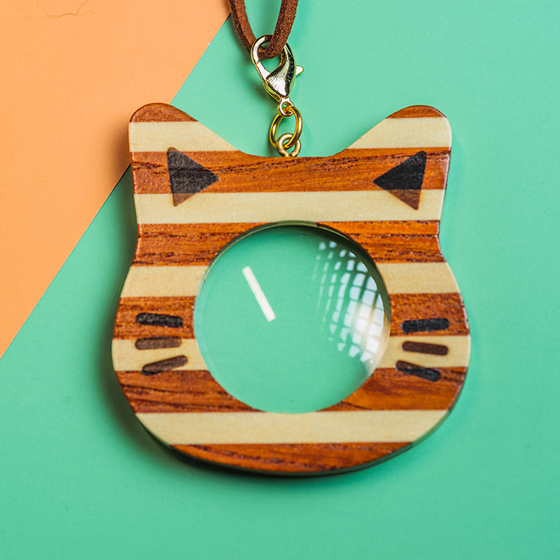 寄木细工放大镜日式卡通