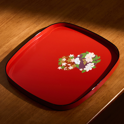日本进口山中漆器托盘高颜值茶盘