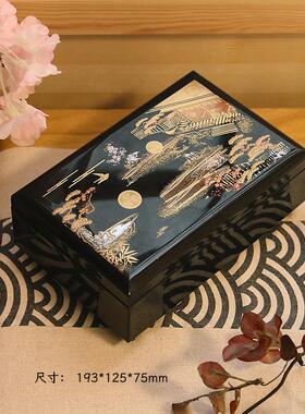 日本山中漆器首饰盒小型精致高级