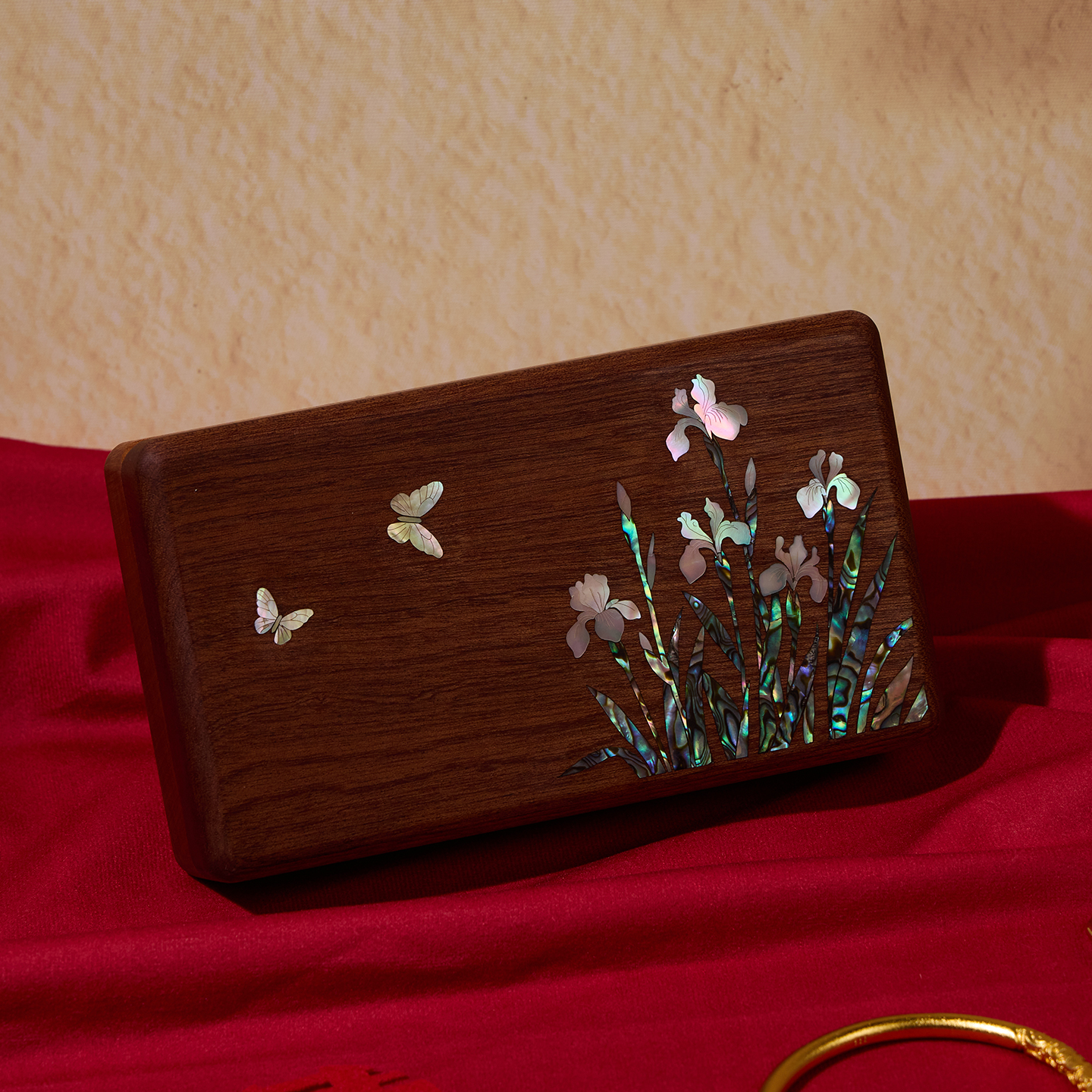 螺钿工艺品婚嫁三金收纳盒送新人