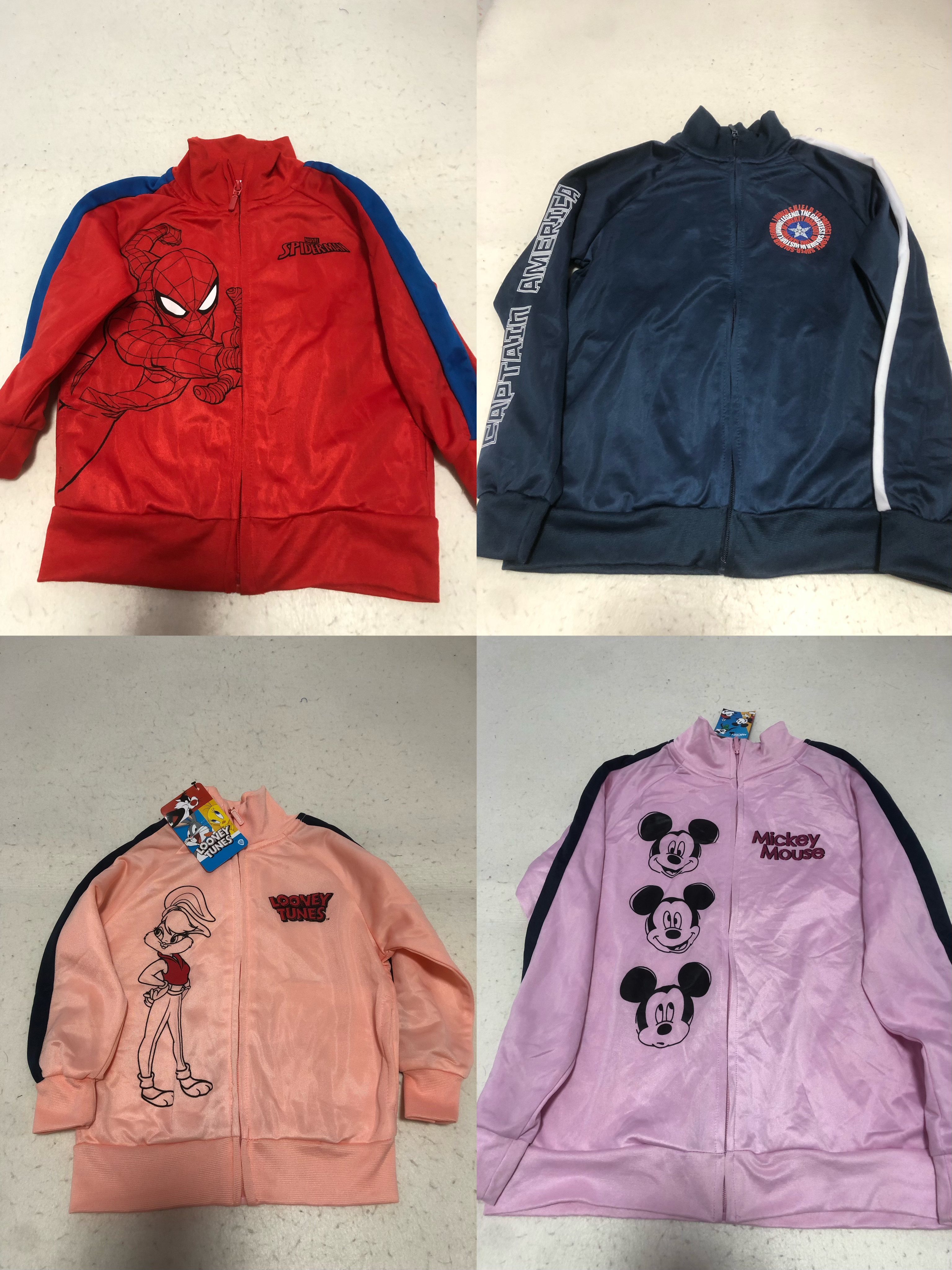 2-14岁男女童外套秋装新款卡通儿童米妮米奇蜘蛛侠美队钢铁侠外套