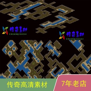 热血传奇地图素材套图下水道1-3层小图1-3高清套图6张