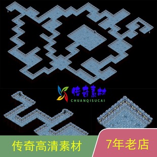 热血传奇地图素材套图冰宫1-3层高清套图3张传奇一条龙