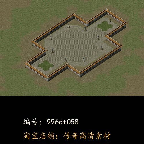 996引擎专用传奇地图全新高清真彩传奇素材复古套图dt058