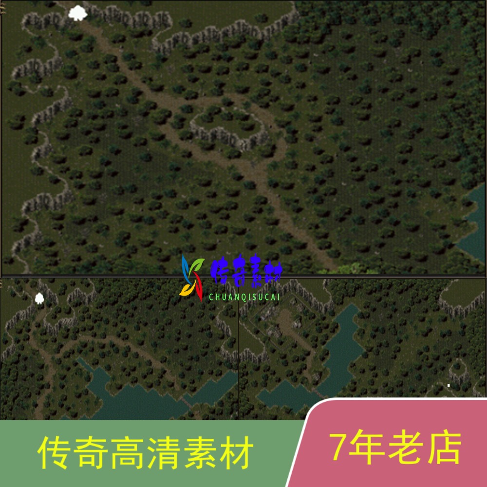 热血传奇地图素材套图暗黑森林1-3层高清套图3张传奇技术服务