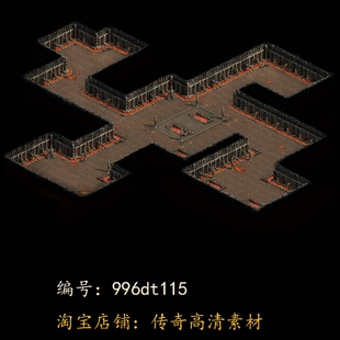 996引擎专用传奇地图全新高清真彩传奇素材复古套图dt115