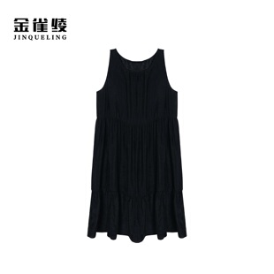 女装 100醋酸气质显瘦舒适大码 连衣裙SZA1L124 窈窕淑女 金雀绫