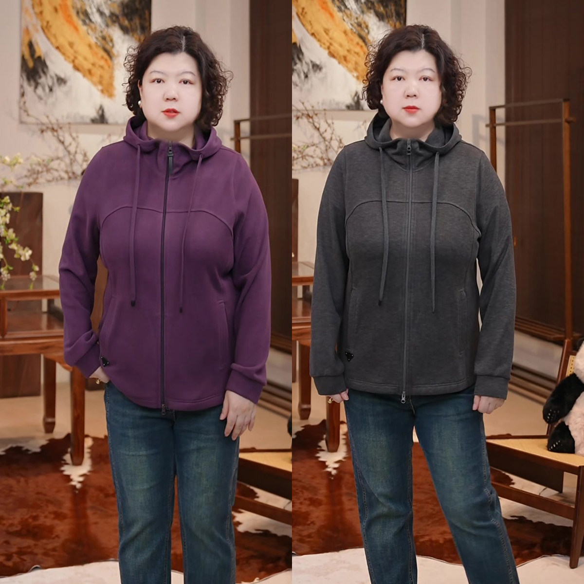 金雀绫【带帽软糖】极简休闲高弹毛衣