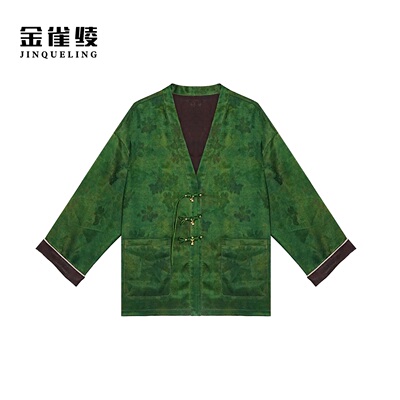 金雀绫【念奴娇】100桑蚕丝香云纱国潮大码女装外套SZA1T017