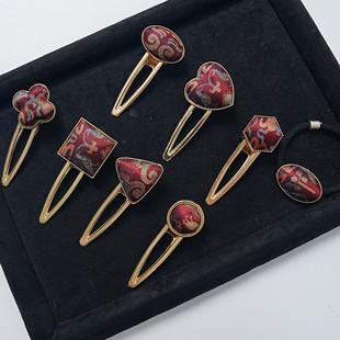 金雀绫【蜀锦发夹】设计师款精致百搭发夹SZA5SP81