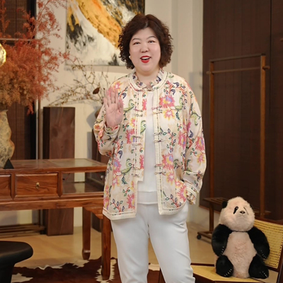 金雀绫【繁花入梦】新中式设计款花边领加宽加大衬衫SZA1SW887