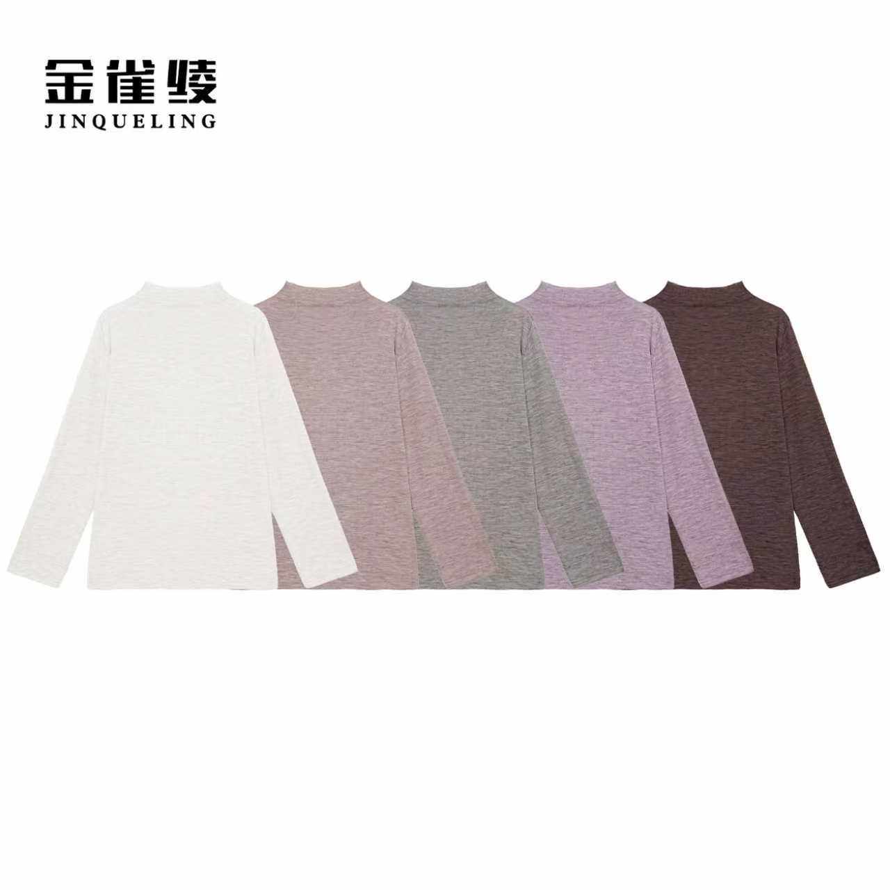 金雀绫【小细羊】100绵羊毛半高领加宽加大羊毛衫SZAK1SZWB217