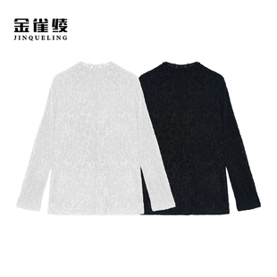 提花设计师款 金雀绫 雾里看花 时尚 SZA3SW637 加宽加大衬衫