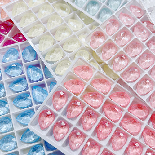 K9水滴钻13x18美甲钻纯色摩卡钻DIY钻饰配件耳钉吊坠包钻手工材料